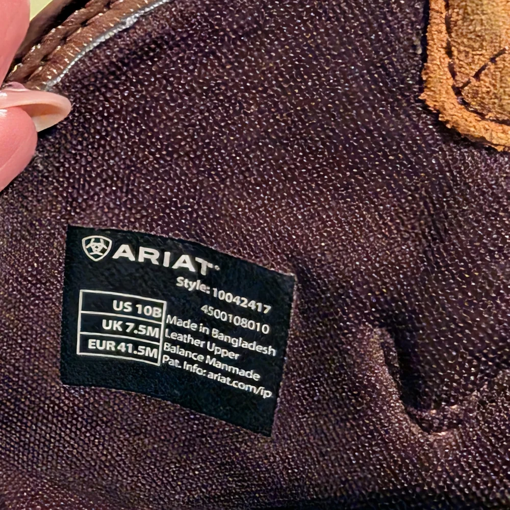 Tan Suede Western Boots with Embroidery - Picture 7 of 10